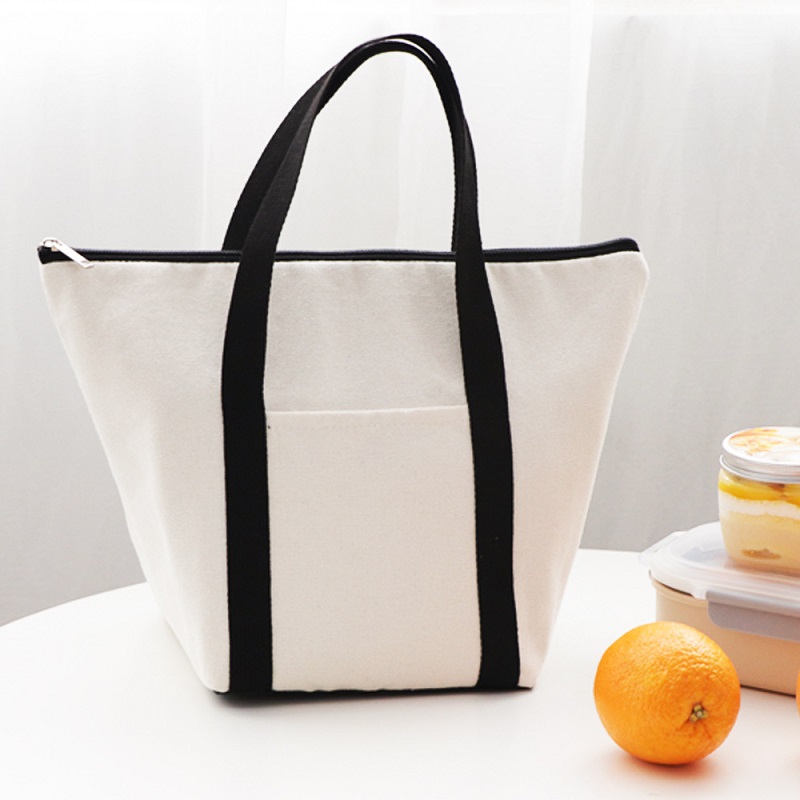 SGC22 Günstige isolierte Lebensmittel Lebensmittel Lieferung Wärmekühler Tasche Einkaufstasche Extra große Leinwand Baumwolle Thermo-Tasche
