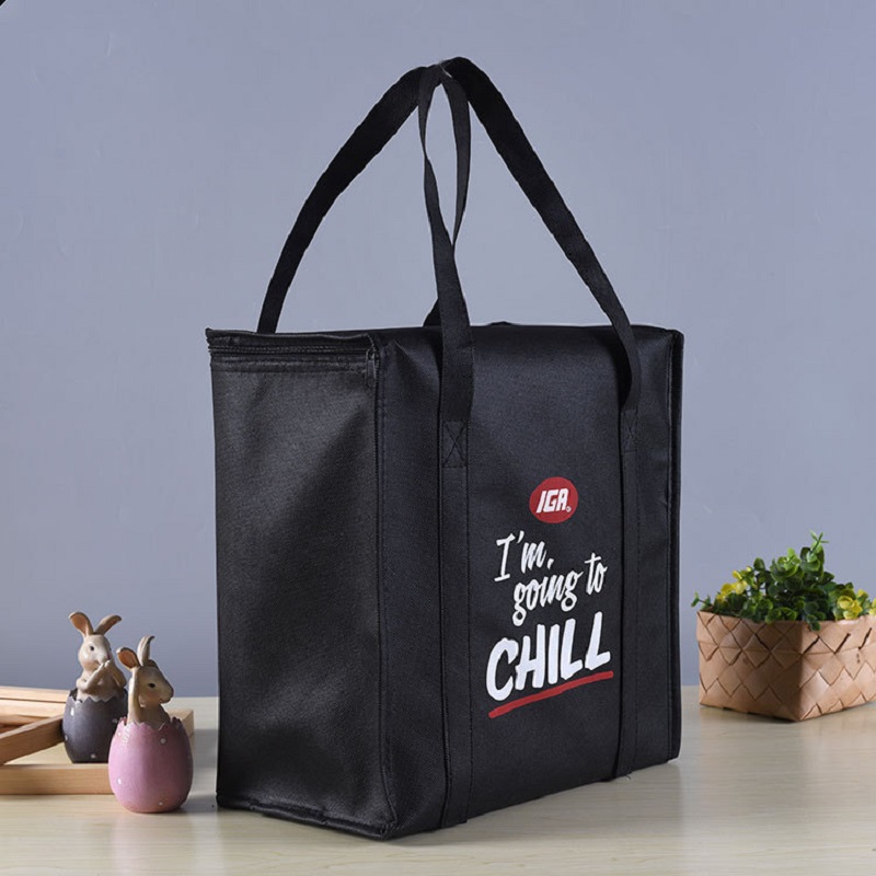 SGC23 Werbekühlertaschen Benutzerdefiniertes Logo Tragbare, nicht gewebte, große, isolierte Einkaufstasche Thermo-Lunch-Kühltasche
